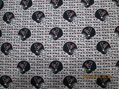 HOUSTON TEXANS – 100% COTTON – NEW!!! ONE 1 YARD PIECE 36″ x 58″ WHITE