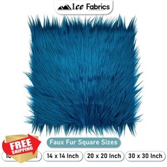 Ice Fabrics Kelly Green 30×30 Inch Faux Fur Squares