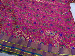 Multicolor Floral Paisley Brocade Fabric Pink 45″ x 108″ Thai ? VIDEO