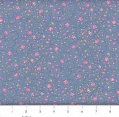 Small Country Flowers Calico 100% cotton fabric PICK SIZE & from 4 COLORS