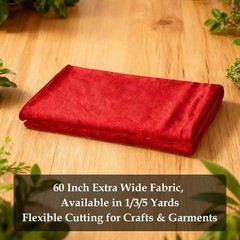 Red 60 Inch Wide Stretch Velvet Fabric 5 Yards Soft Velvet Fabric by the Yard