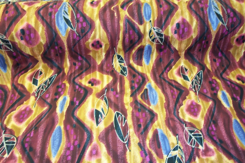 NEW, Mwanza Leaf Print Fabric is made, in Japan, of 100% cotton and 44″ wide.