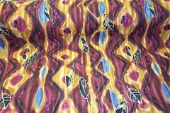 NEW, Mwanza Leaf Print Fabric is made, in Japan, of 100% cotton and 44″ wide.