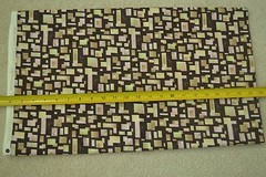 By 1/2 Yd, Pinks & Greens on Dark-Brown Quilt Fabric, Benartex/Paris Cats, C2458