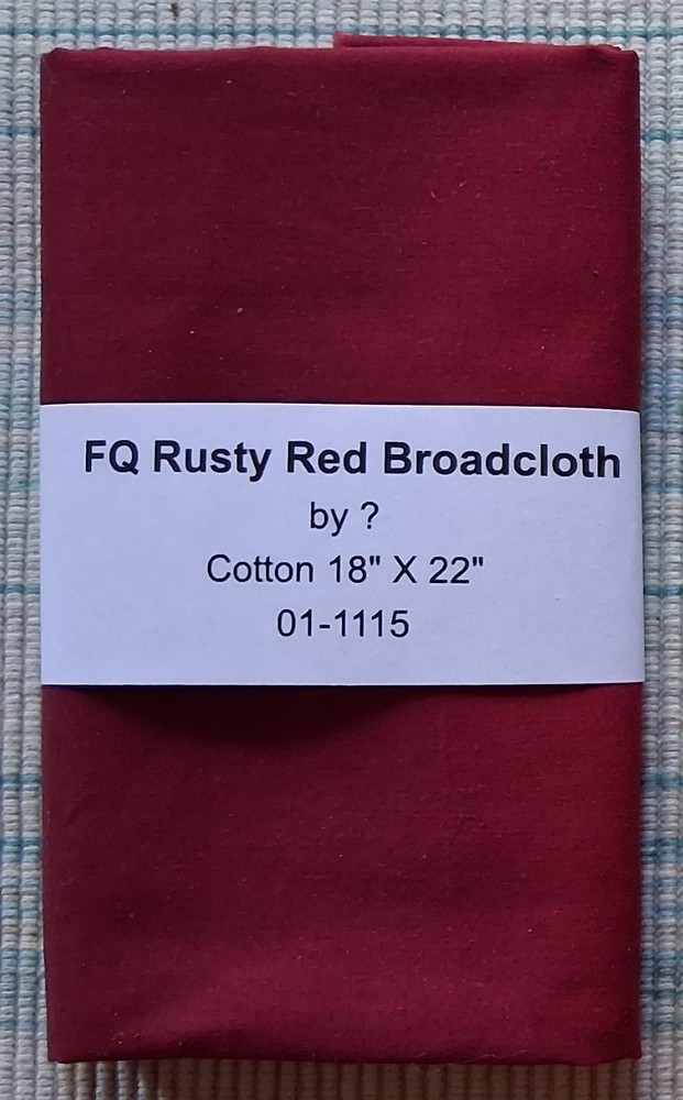 Fat Quarter – Rusty Red Broadcloth