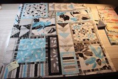 Cotton Quilt calico novelty Fabric 8 pc lot Riley blake, Debbie Mum & other