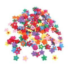 Nonwoven Flower Sticker for Art Craft Sewing Decoration 28mm Assorted Color