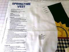 Lot of 3 Adult Vest Panels. Two Springtime, One Birdhouse Bungalow. A26-103