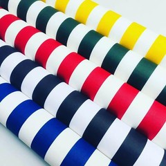 Teflon Waterproof Outdoor Canopy Fabric Stripes Material 140cm wide YELLOW White