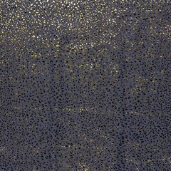 1M X 1.48M Jeans Fabric Foil Print Dark Blue Leopard Pattern Gold