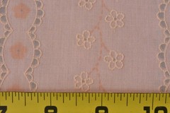 By 1/2 Yd, Light-Weight Faux-Eyelet on Pastel-Peach Poly-Cotton, V911