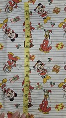 ONE YARD Mickey and Friends Christmas Stripe fabric 100% cotton
