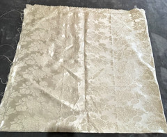 Floral Gold Satin Jacquard Brocade Fabric – 60″ Wide x 1.30 Yards