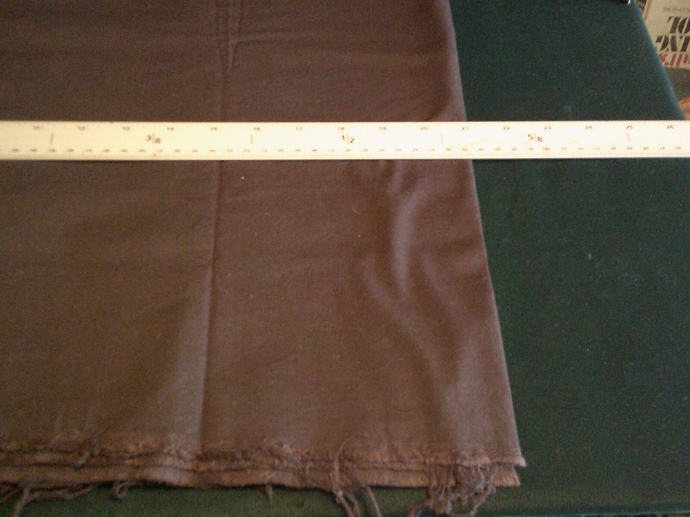WASHED & IRONED Solid Dark Brown Fat Quarter 18″ X 21 ” Cotton Fabric