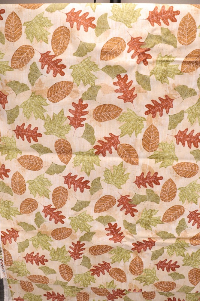 108″L x 44″ W David Textiles Simple Living Leaf Theme Maple Oak Gingko Trees