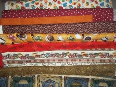 COFFEE tea CUP beans baking HOME Cotton FABRIC U-Pick HALF YARD 1/2 yd