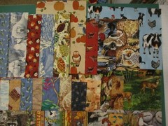 Cotton Fabric Huge Scrap Lot 48 Pieces Nature Animals I Spy Quilt Crafts