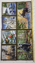 Lot 6 Wildlife Panels Safari Animals Woodland Cotton Fabric Bundle