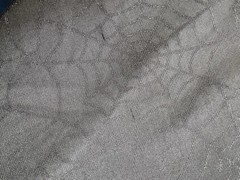 Spiderweb Fabric 3 Yards Black & Silver Metallic Knit Halloween Costume Cape