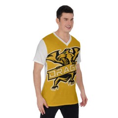 Drago All-Over Print V-Neck T-Shirt