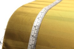 100%silk Gold Stripe Silk Fabric by the half of yard F354