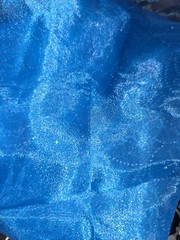 Beautiful Blue Organza Fabric 55″x 38″ With Some Glitter