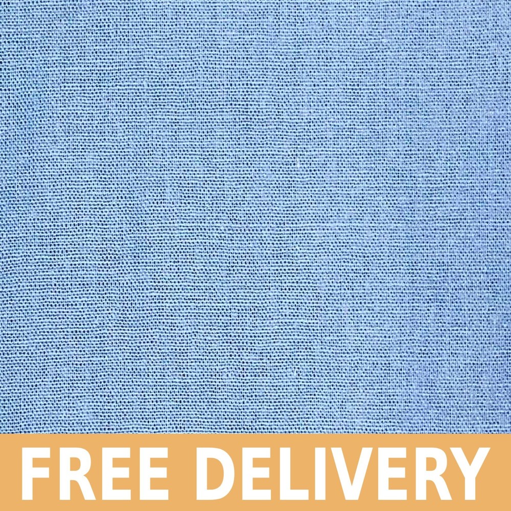 Blue Laundered Linen Fabric – Sold by The Yard/More – Style#7CN – Free Shipping!