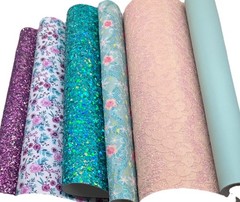 6 Sheets Faux Leather, Glitter Sheets, 8×11” Lot Of Leatherette, Faux Leather D