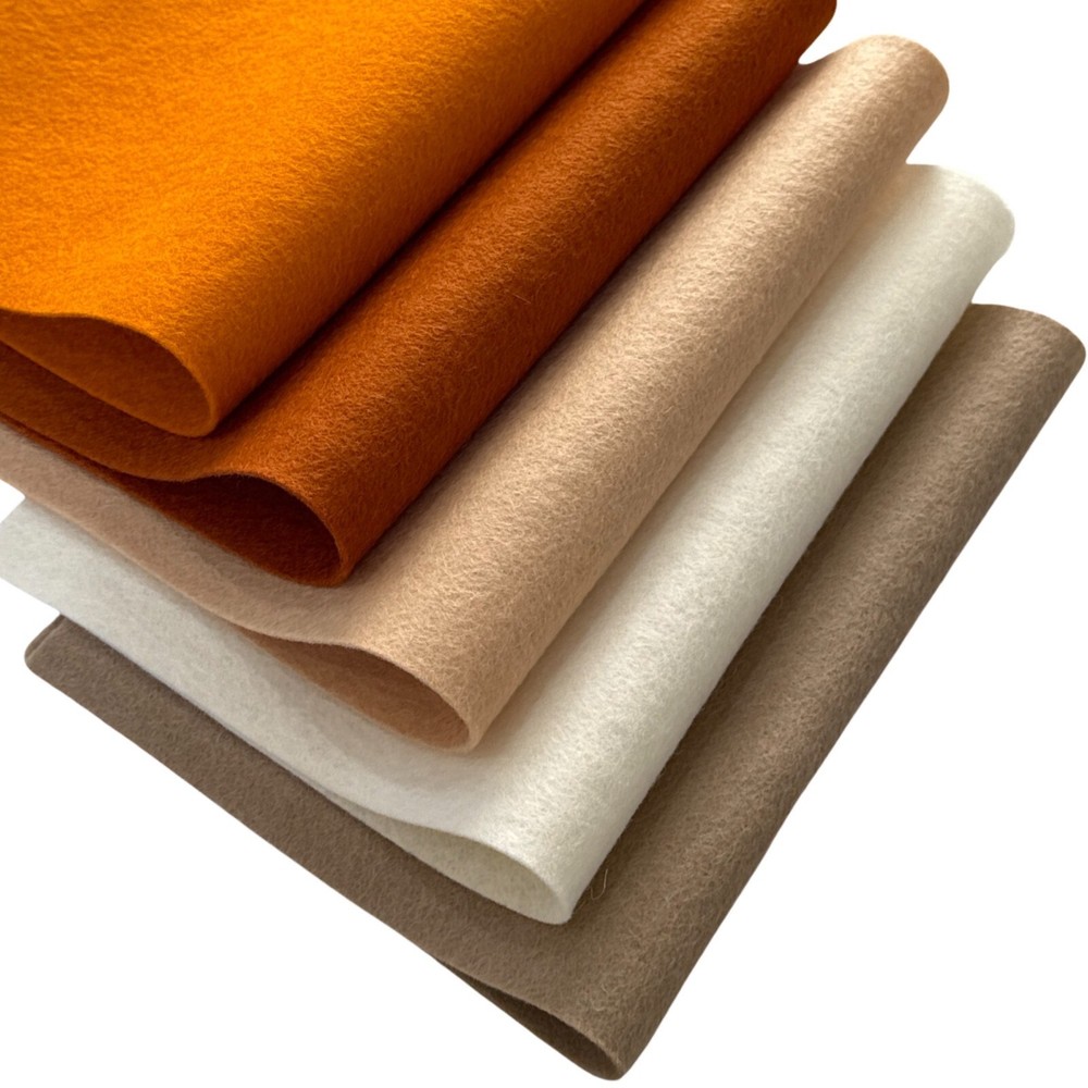 Autumn Pure Wool Felt 5 Sheet Bundle – 1mm – Australian Felt Wool Supplier