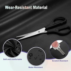 PU Faux Leather Fabric for 0.4 Yards Material Black
