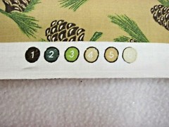 BAUM TEXTILE, INC COTTON QUILTING FABRIC 26″ X 44″ TAN PINE CONES GREEN NEEDLES