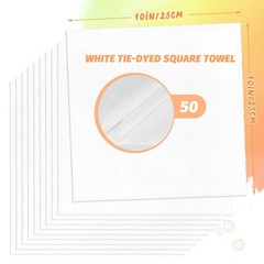 VOKOY 50 PCS 10 x 10 Inch White Fabric Squares, Precut White Cotton Squares, …
