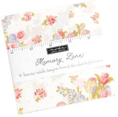 Moda MEMORY LANE Charm Pack 100% Cotton 5-inch Precut Fabric Squares (42 pcs)