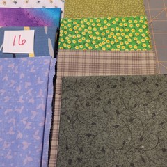 LOT OF 15 FAT QUARTERS COTTON FABRIC ASSTD COLORS & DESIGNS lot 16