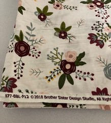 Brother Sister Design Studio – Pink & Maroon Floral Print – Pretty Print – 1 1/2