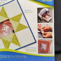 Dritz Printed Treasures Inkjet 3 Printable Fabric Sheets Cotton Quilting