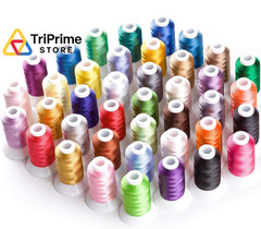 Simthread 40 Colors 40 Weight Polyester 500m spool with storage box, 40 color