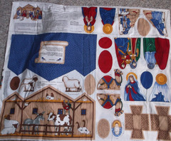 NATIVITY SCENE UNCUT fabric panel cut-and-sew Keepsake Crafts Christmas decor