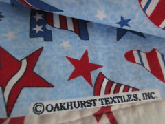 Patriotic United States America Cotton Flags Fabric 1 Fat Quarter 18″ x 21″