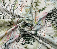 BALLARD DESIGNS FREYA MULTI TROPICAL SEA FLORAL MULTIUSE FABRIC BY YARD 54″W