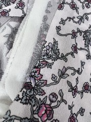 Fabric Polyester Knit Floral Vine 2 Yard 58″ Wide Silky Unbranded Stretch Washed
