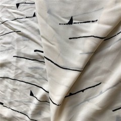 100% Mulberry Silk 13 Momme Crepe Fabric Cream-beige 53″ wide by the yard JJ109