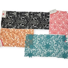 25 Assorted Lace Fabric Samples Lot Floral Guipure Embroidery Craft Sewing