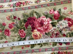 Heavy/Medium 100% Cotton Cabbage Rose fabric 57” Long , 17” Wide From Tablecloth