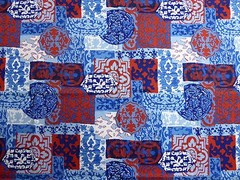Vintage Red White Blue Cotton Geometric patchwork House ‘n Home Fabrics