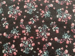 Fabric Cotton Tiny Flower Fabric Black 42”x 39”By Jo Ann 107