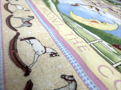 Cat and the Fiddle Nursery Rhyme Stripe Cotton Fabric MMFab BTHY #58