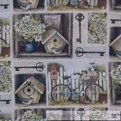 BonEful FABRIC FQ Cotton Quilt VTG Burgundy Maroon Red Small Berry Cherry Calico