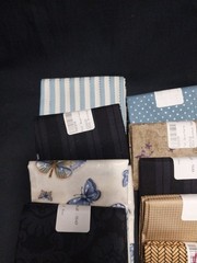 LOT OF 15 FAT QUARTERS COTTON FABRIC ASSTD COLORS & DESIGNS