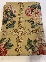 Vintage P Kaufmann Upholstery Drapery Fabric 4 Yards Fruit Flowers 54” X 140”